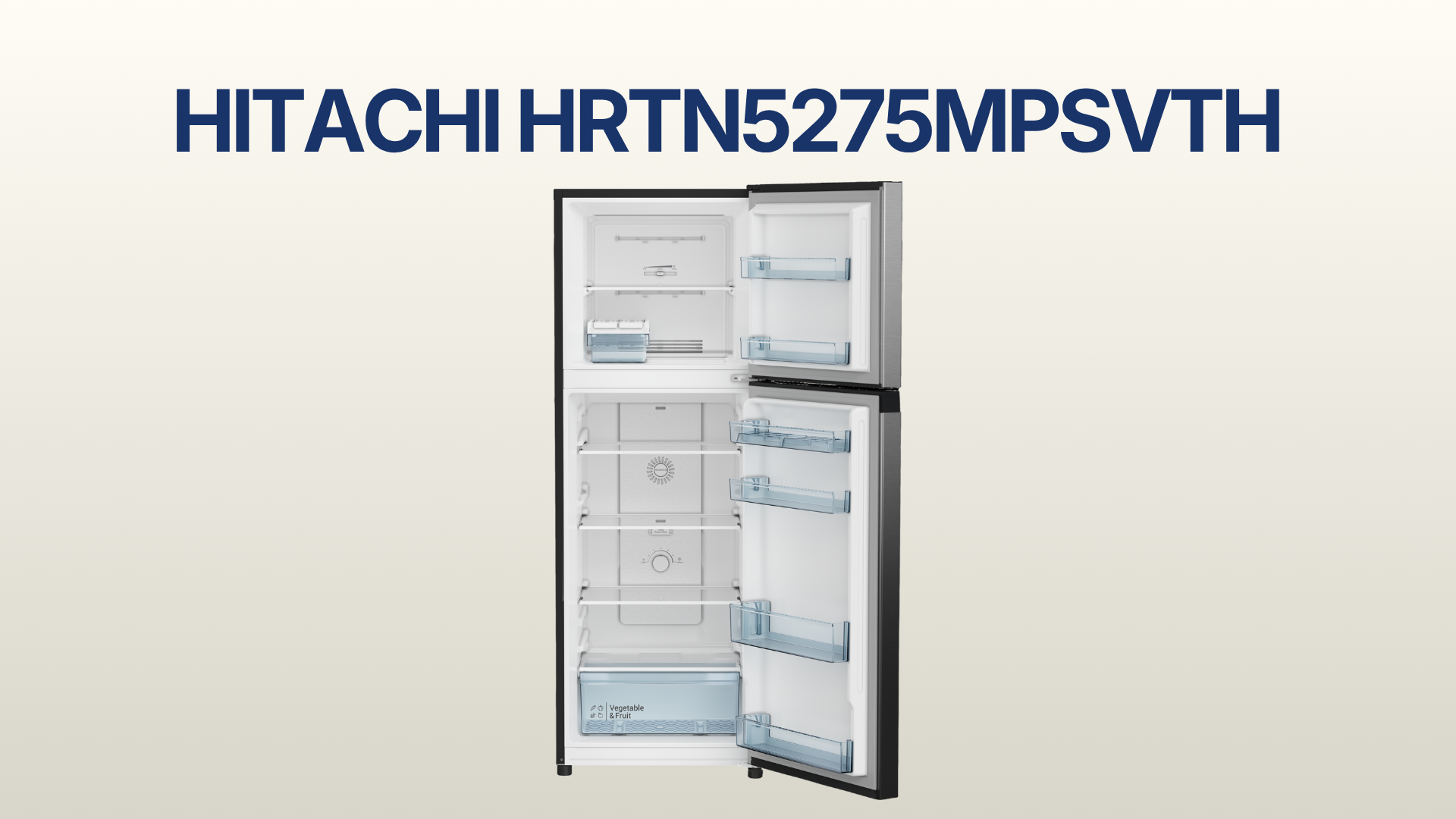 รูปภาพหน้าปก ตู้เย็น HITACHI 2 ประตู 9.2 คิว รุ่น HRTN5275MPSVTH