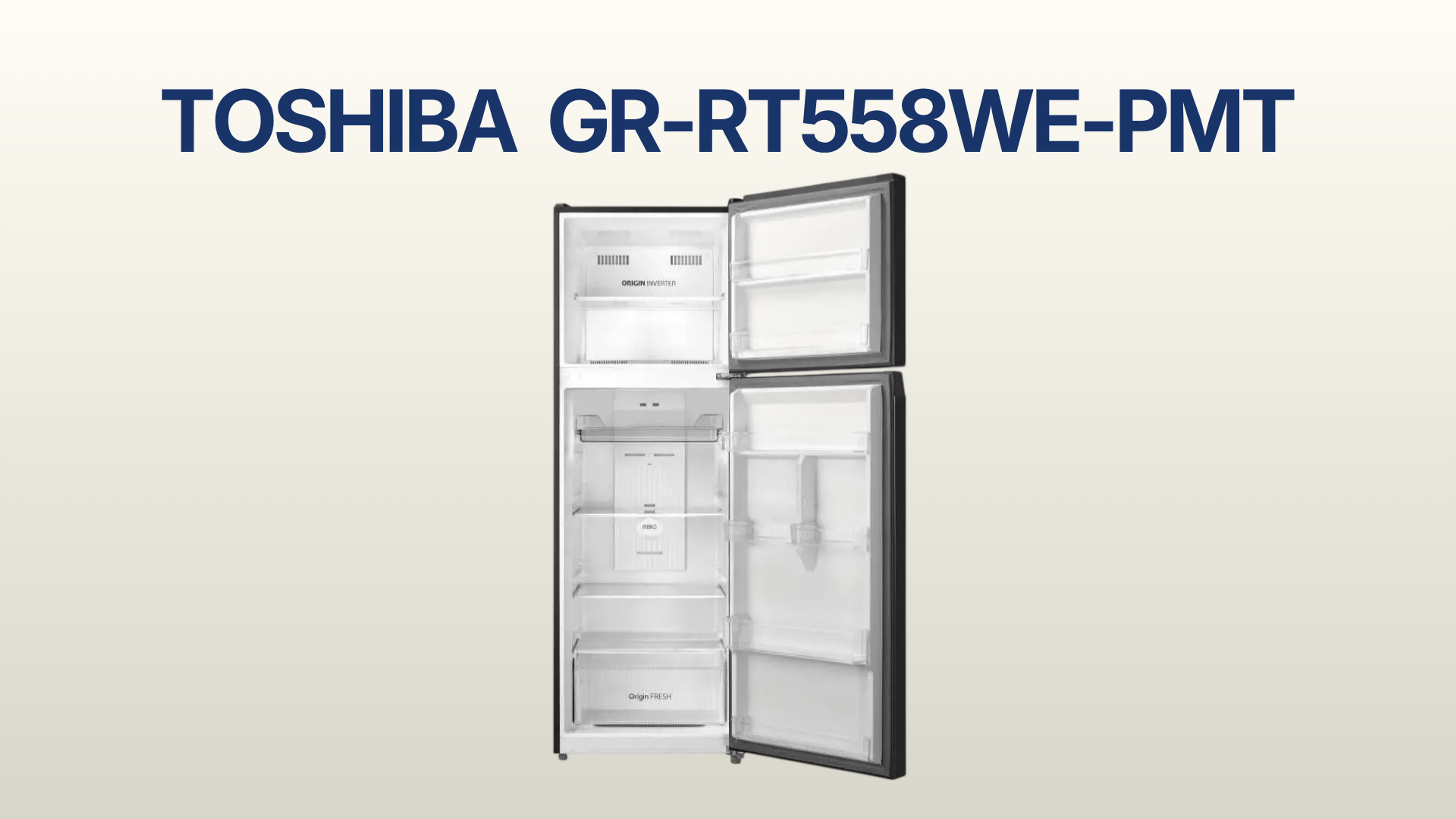 รูปภาพหน้าปก ตู้เย็น TOSHIBA 2 ประตู 14.5 คิว รุ่น GR-RT558WE-PMT(52)
