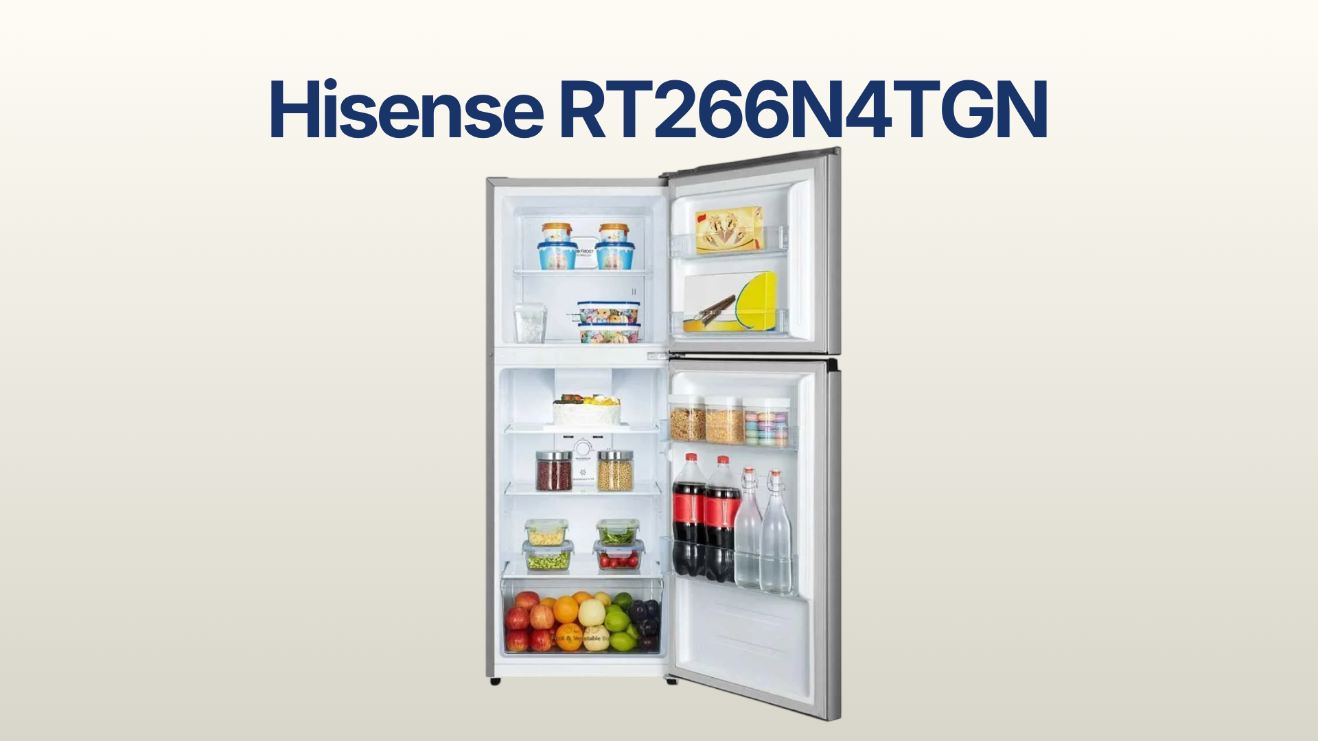รูปภาพหน้าปก ตู้เย็น Hisense 2 ประตู 7.5 คิว รุ่น RT266N4TGN