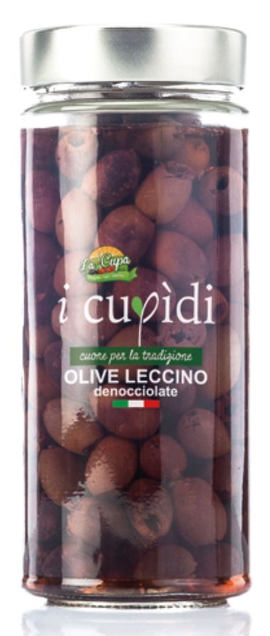 Pitted Leccino olives in brine