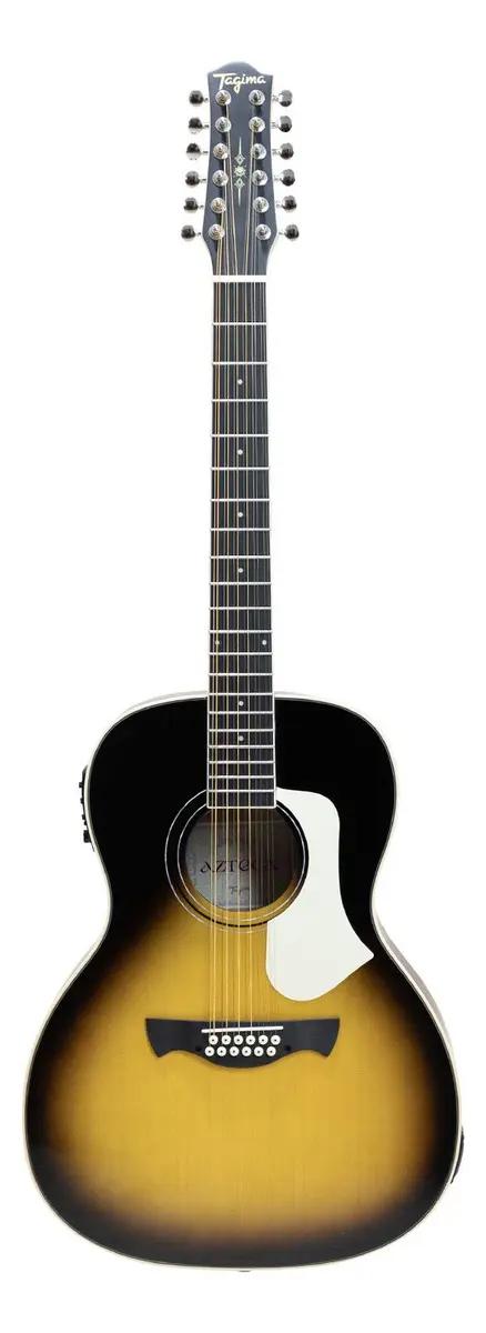 Violao Tagima Aço Azteca Xii 12Cordas Eq Spruce Agathis L.America VBS(Sunburst)