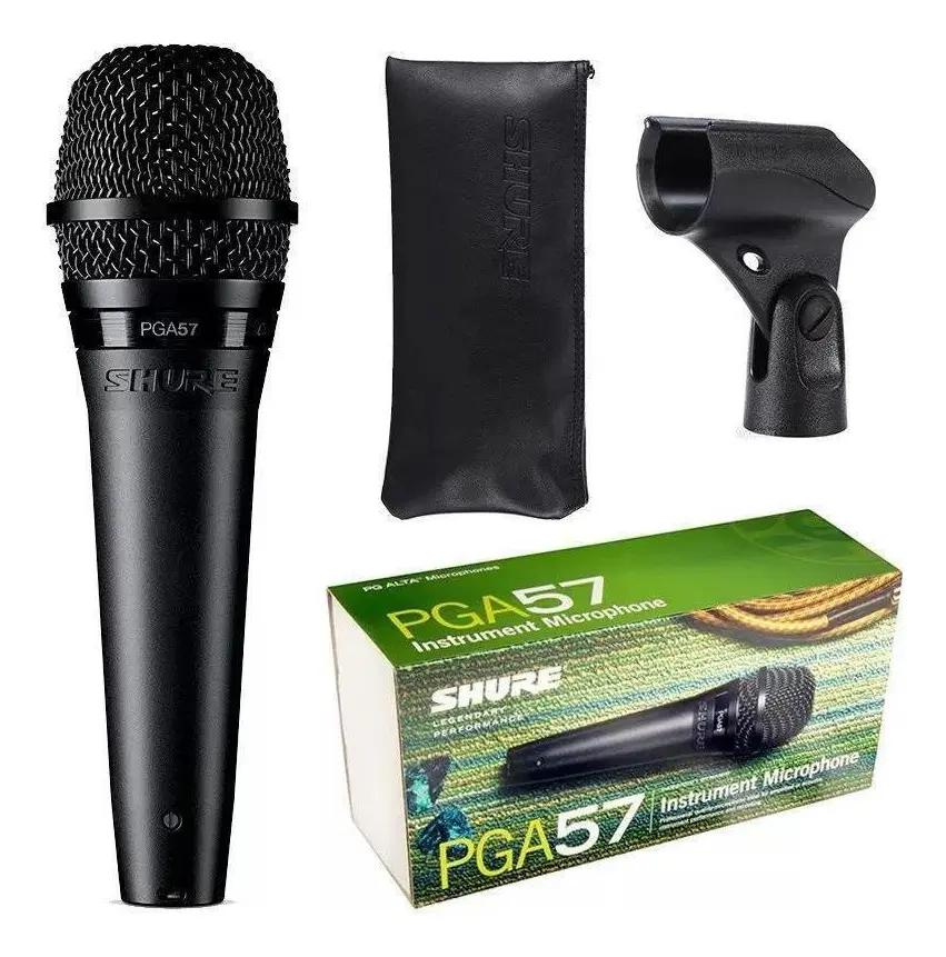 Microfone Shure PGA57LC Com Fio Para Instrumentos e Vocal