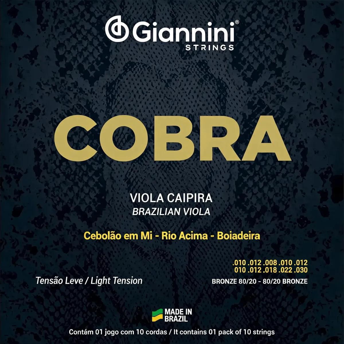 Enc Giannini Viola Aço CV82L Cobra Bronze 80/20 T. Leve ,Cebolão "MI" Rio Acima