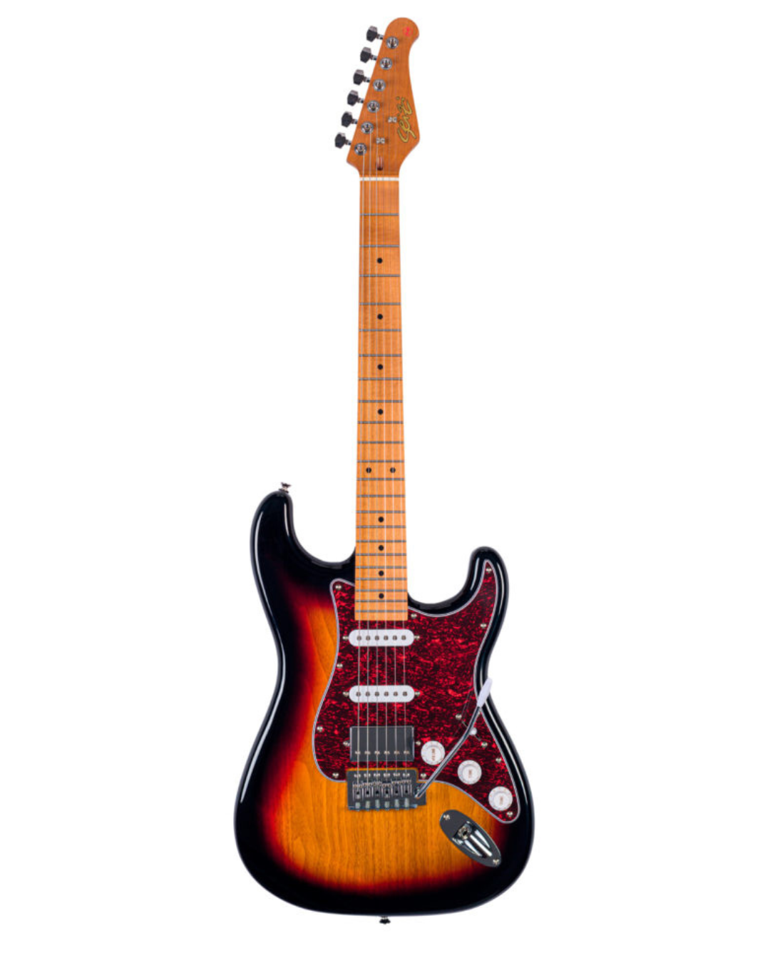 Guitarra Seizi Budokan Hss Rm Elet Fun Vintage Sunburst Tortoise Pg