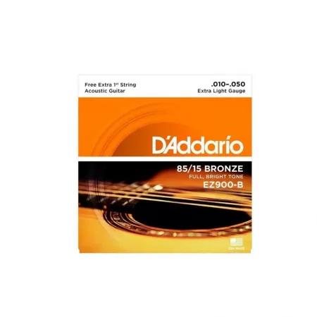 Enc D'Addario Violão Aço ,010 EZ900-B 85/15 Bronze Extra 1ª(MI) ,010 - ,050