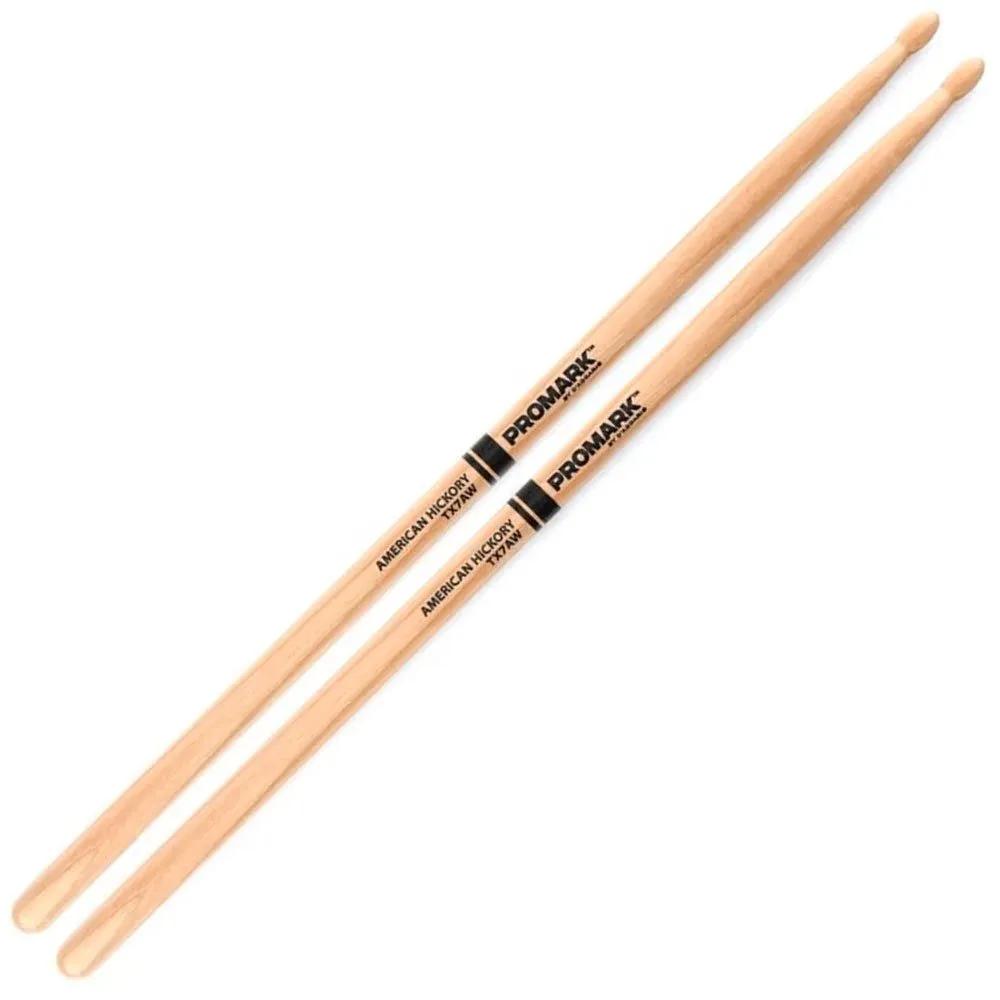 Baqueta Pro Mark 7A TX7AW Hickory American Classic Ponta de Madeira