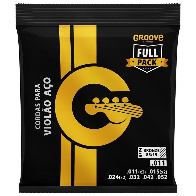 Enc Groove By Solez Violão Aço ,011 GFP4 85/15 Bronze Free ,011 ,015 ,024
