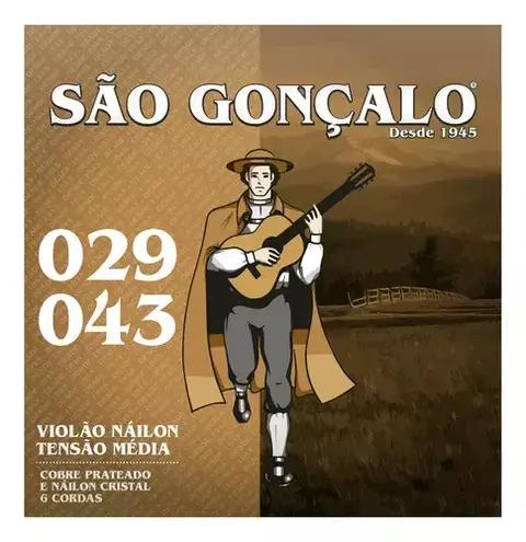 Enc São Goncalo Violão Nylon Preto T.Média Cobre Prateado ,029 - ,043