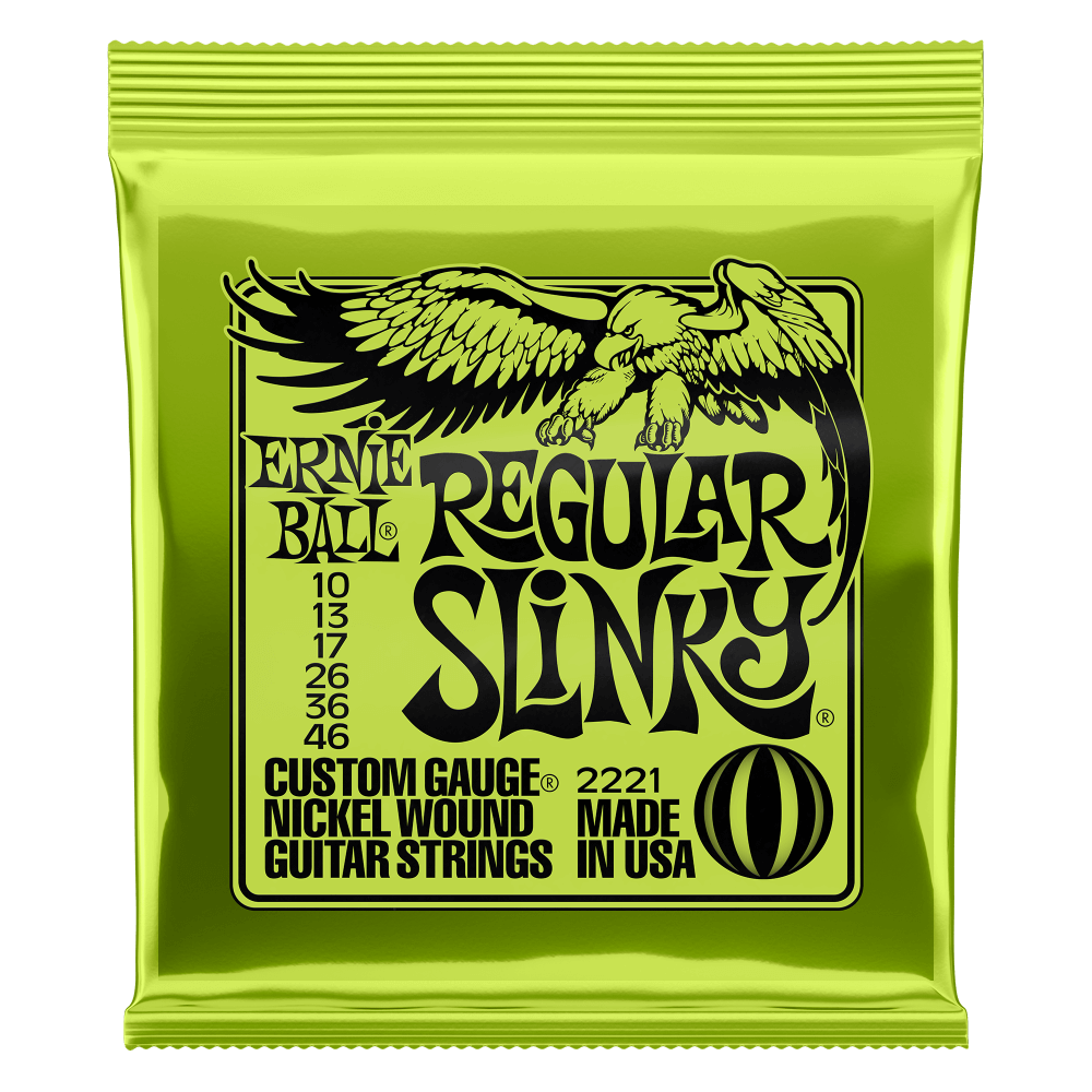 Enc Ernie Ball Guitarra ,010 Regular Slinky Niquel 2221 ,010 - ,046