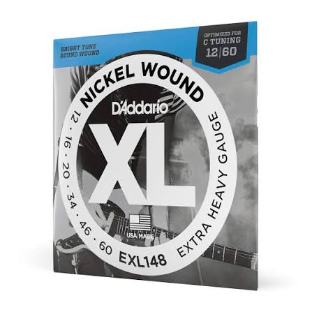 Enc D'Addario Guitarra ,012 EXL148 Extra Heavy Nickel Wound ,012 - ,060