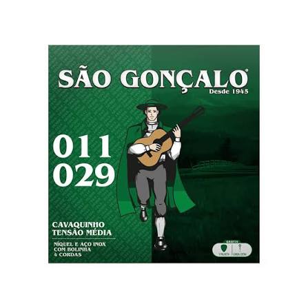 Enc São Goncalo Cavaco Aço ,011 Niquel Com Bolinha Tensão Média