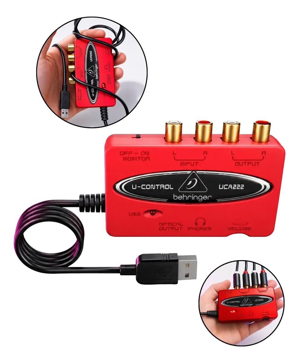 Interface Behringer de Aúdio UCA222 USB C/Converspr de 48Khz P/Gravação