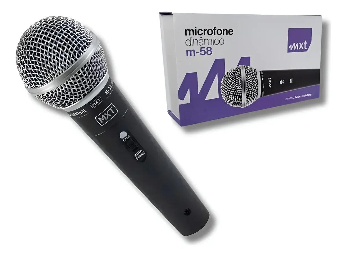 Microfone MXT M58 Dinâmico Cabo 3Mtrs Pino XLR
