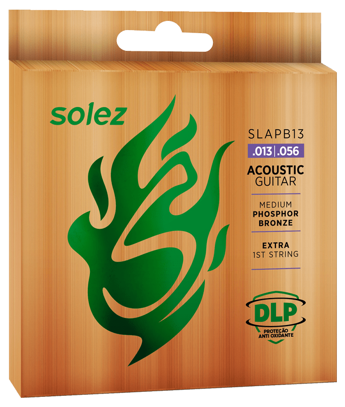 Enc Solez Violão Aço ,013 SLAPB13 Medium Phosphor Bronze ,013 ,056 1ª(MI) Extra