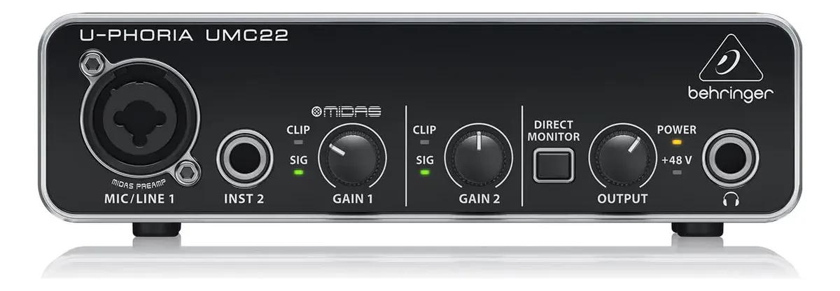 Interface behringer UPHORIA UMC22 Design MIDAS 1 x Combo XLR/TRS