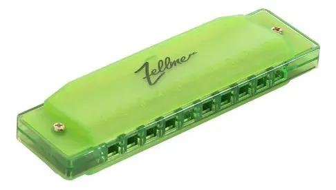 Harmonica Zellmer ("C"Dó) ABS Verde 10 Furos 20 Vozes
