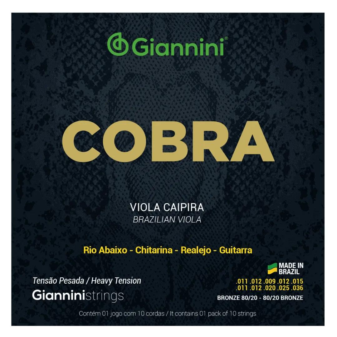Enc Giannini Viola Aço GESVNP Cobra Tensão Pesada Rio Abaixo Chitarina Realejo