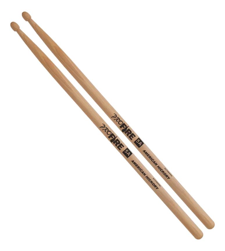 Baqueta Pro Fire 5A Pta Madeira Natural