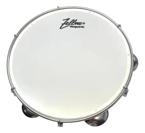 Pandeiro Zellmer 10" By Vanguarda Abs Vermelho 10" Pele Leitosa