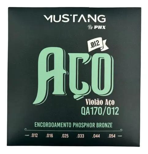Enc Mustang Aço ,012 Violão Phosphor Bronze BY PHX