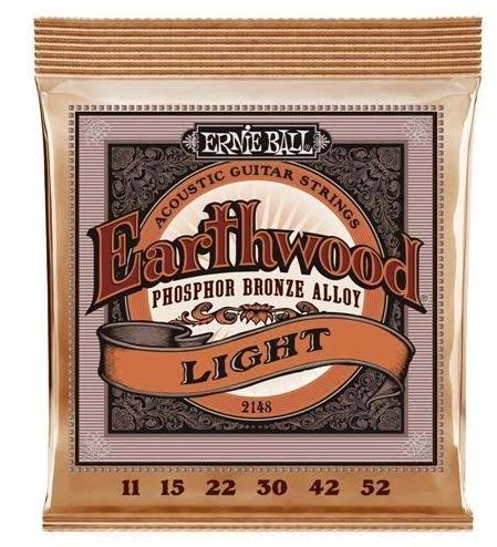 Enc Ernie Ball Violão Aço ,011 EarthWood PO2148 Phosphor Bronze ,011 - ,052