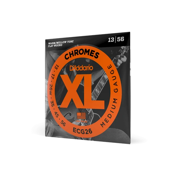 Enc D'Addario Guitarra ,013 ECG26 Chrome Medium Tension Flat Wound ,013 - ,056