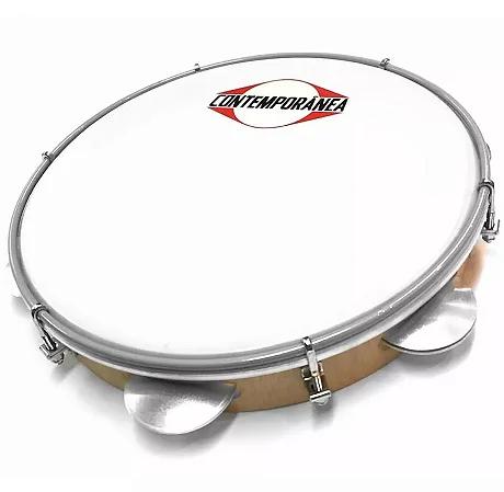 Pandeiro Contemporanea .10" Estrut.Madeira Pele Nylon Leitosa Linha Light