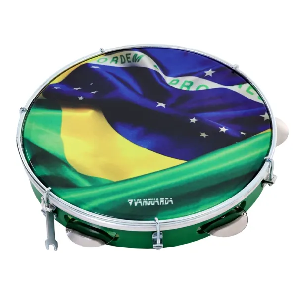 Pandeiro Vanguarda 10" By Spanking Abs Verde Bandeira Pele Leitosa