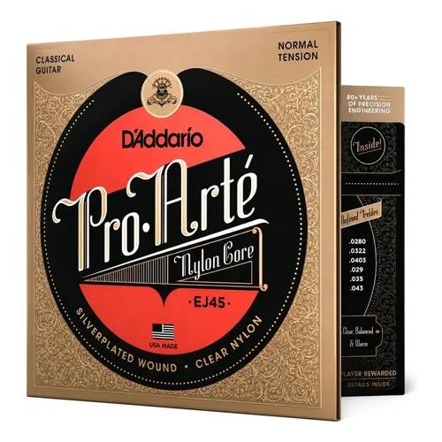 Enc D'Addario Violão Nylon EJ45 Pro-Arte Core Tensao Normal