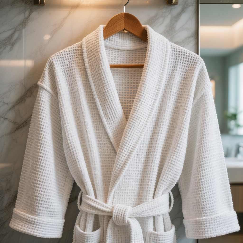 Waffle Knit Hotel Bathrobe