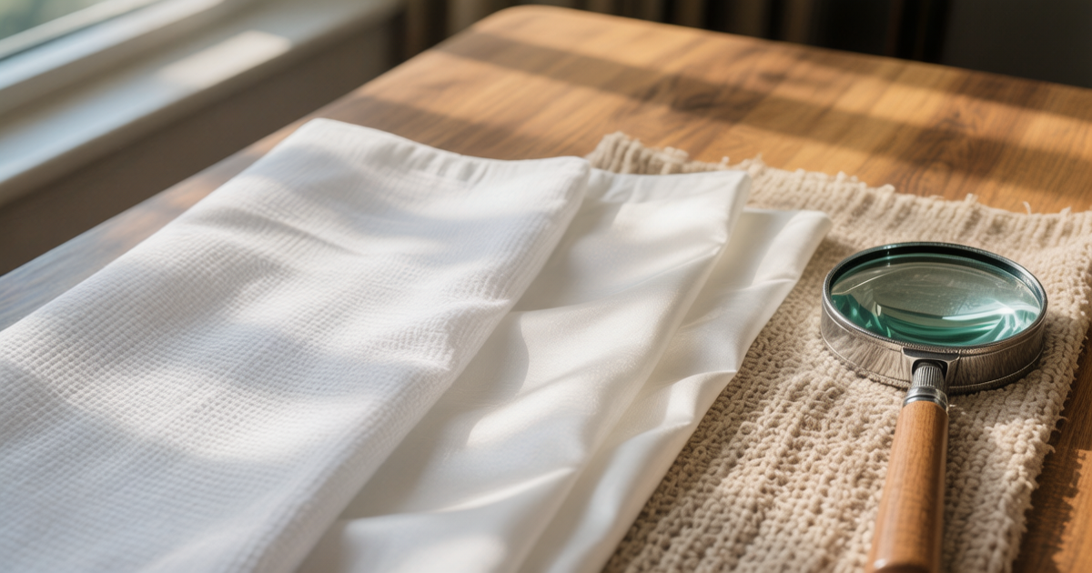 Comparison of three hotel bedding cotton fabric types