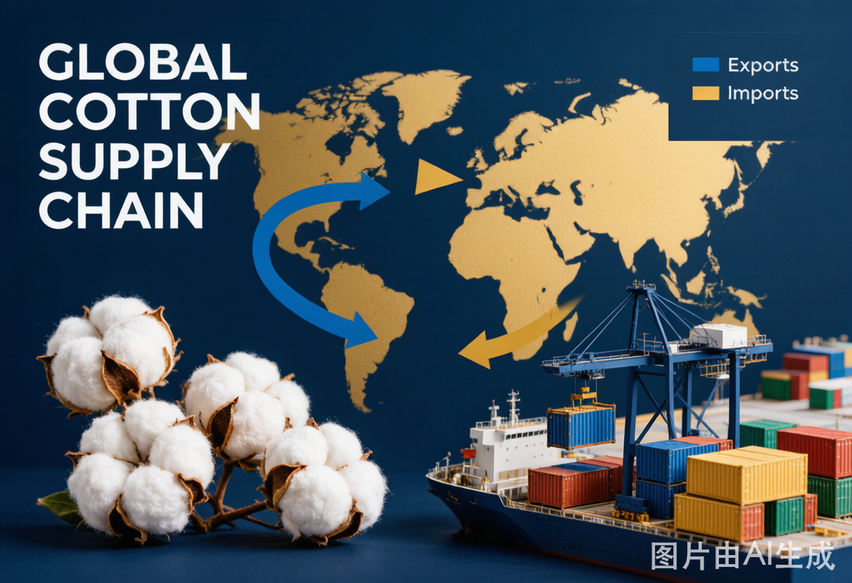 Global cotton supply chain map