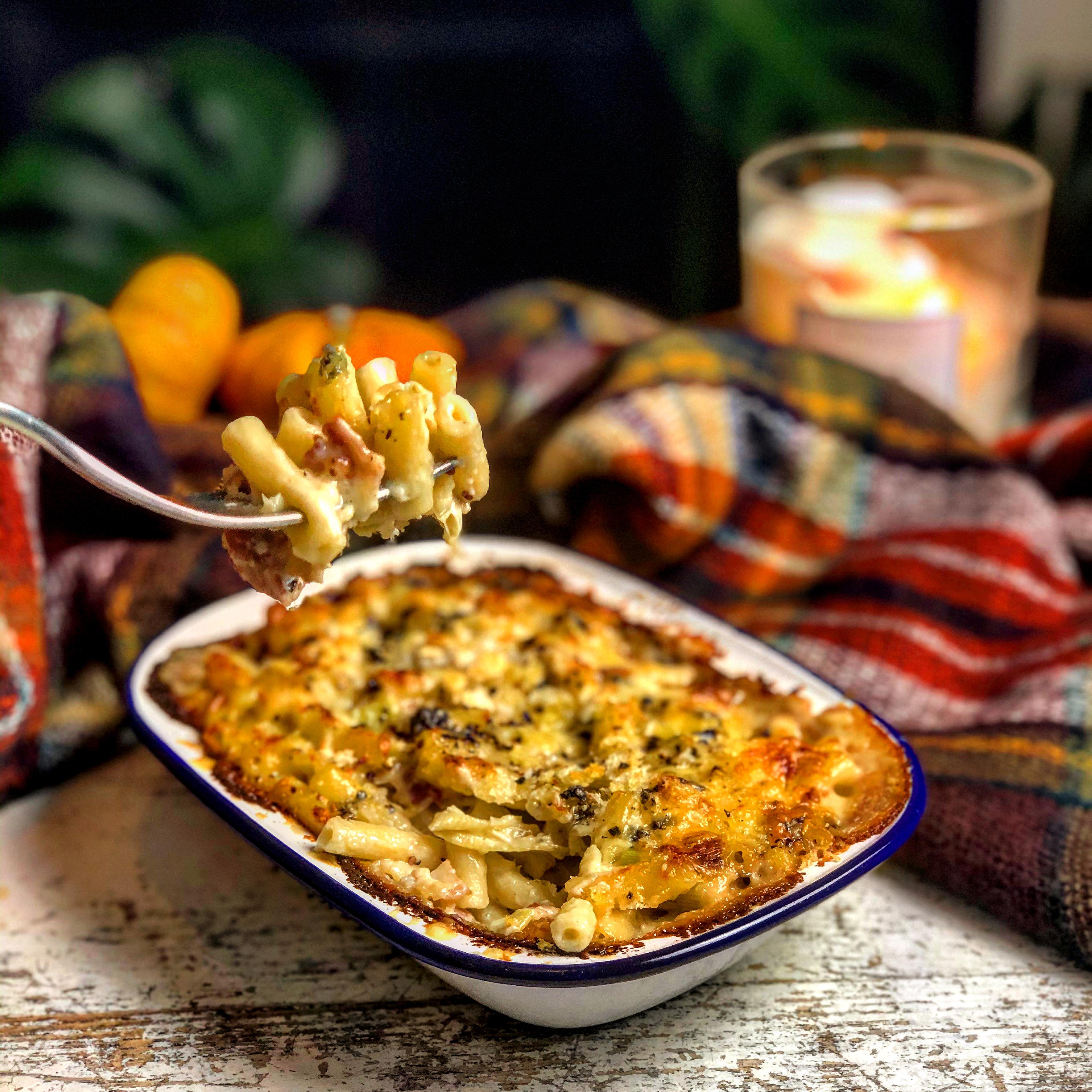 Blue Cheese, Pancetta and Leek Macaroni Cheese