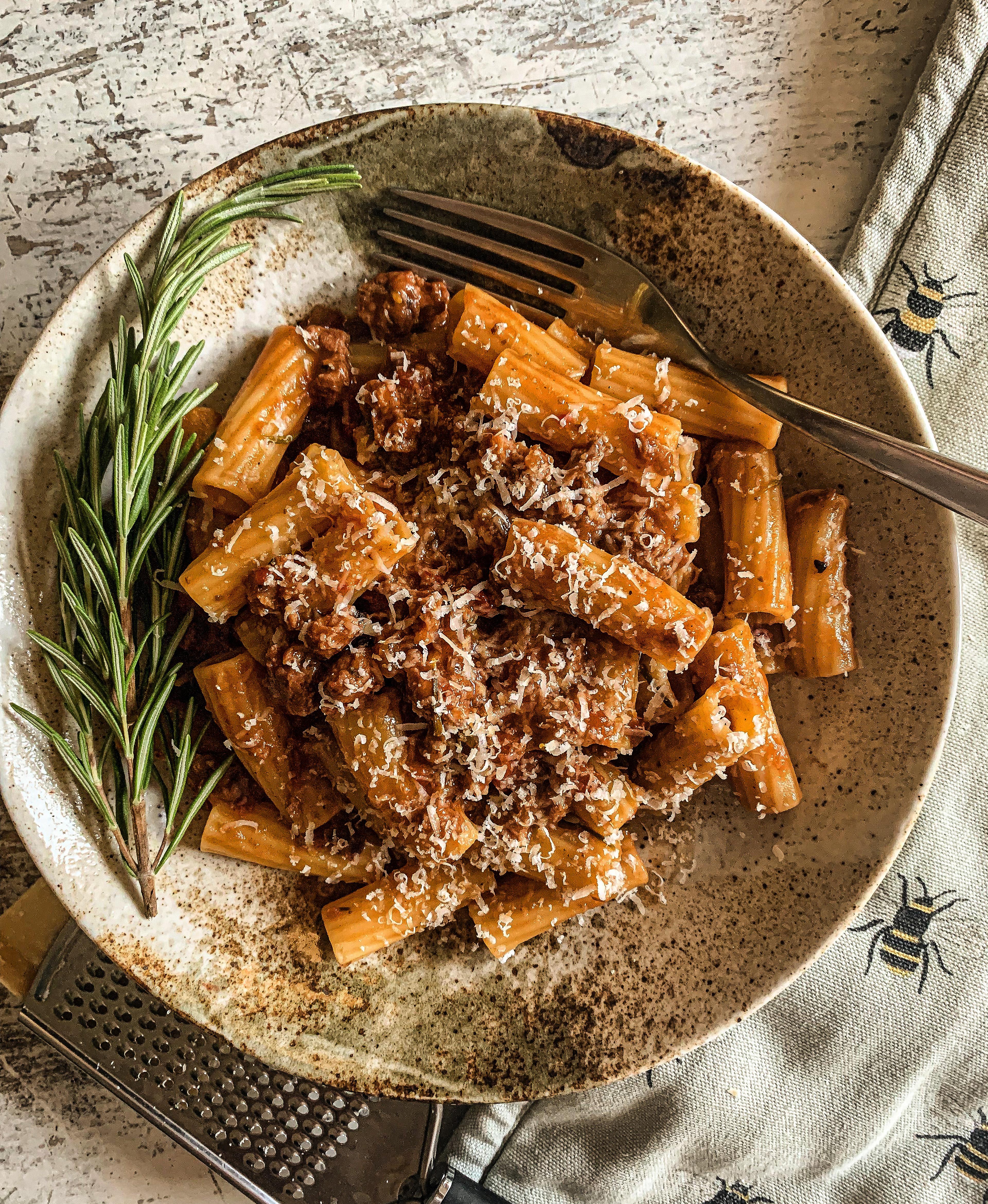 Slow Cooked Caramelised Onion Sausage Ragu