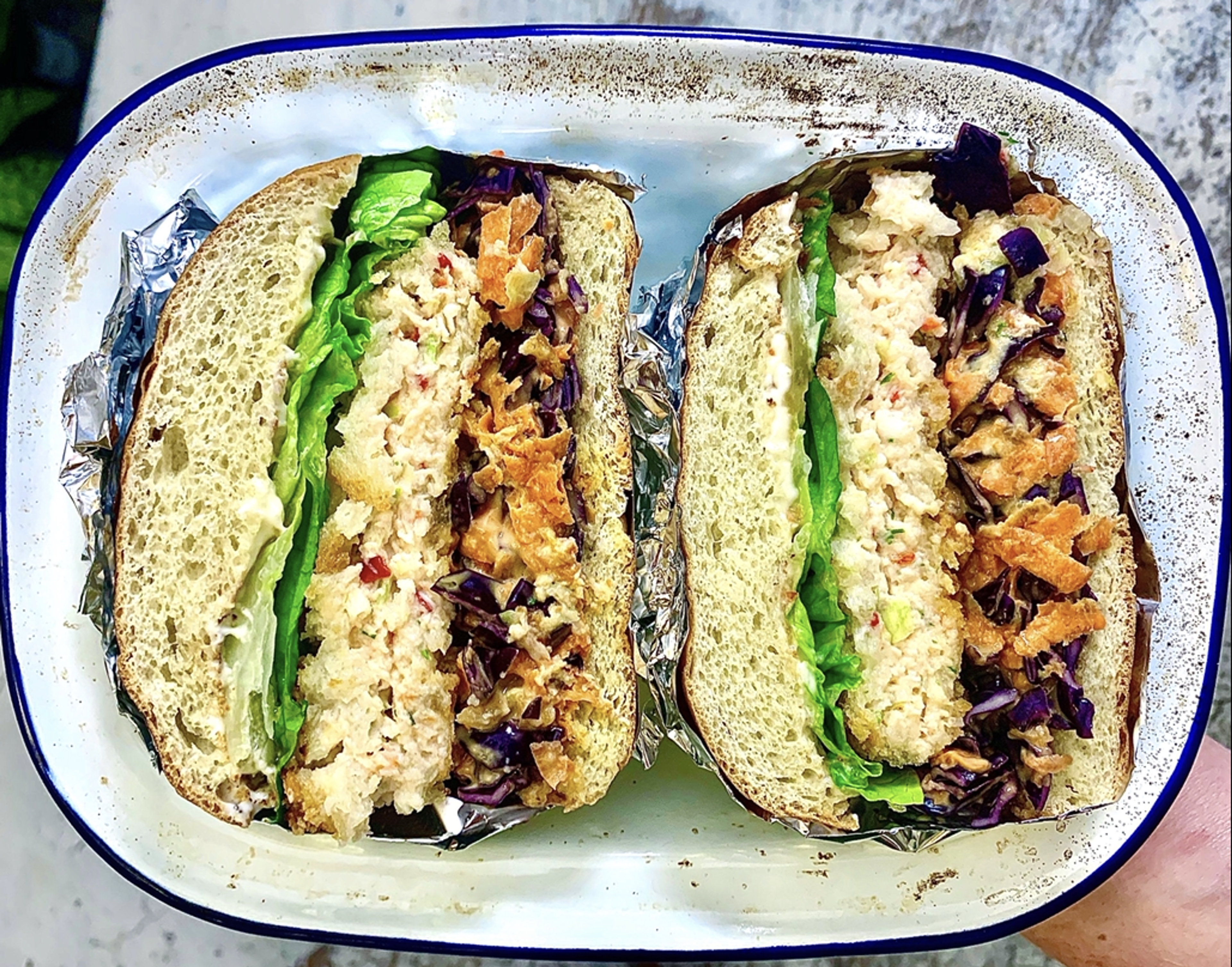 Prawn Katsu Burgers with Sriracha Slaw