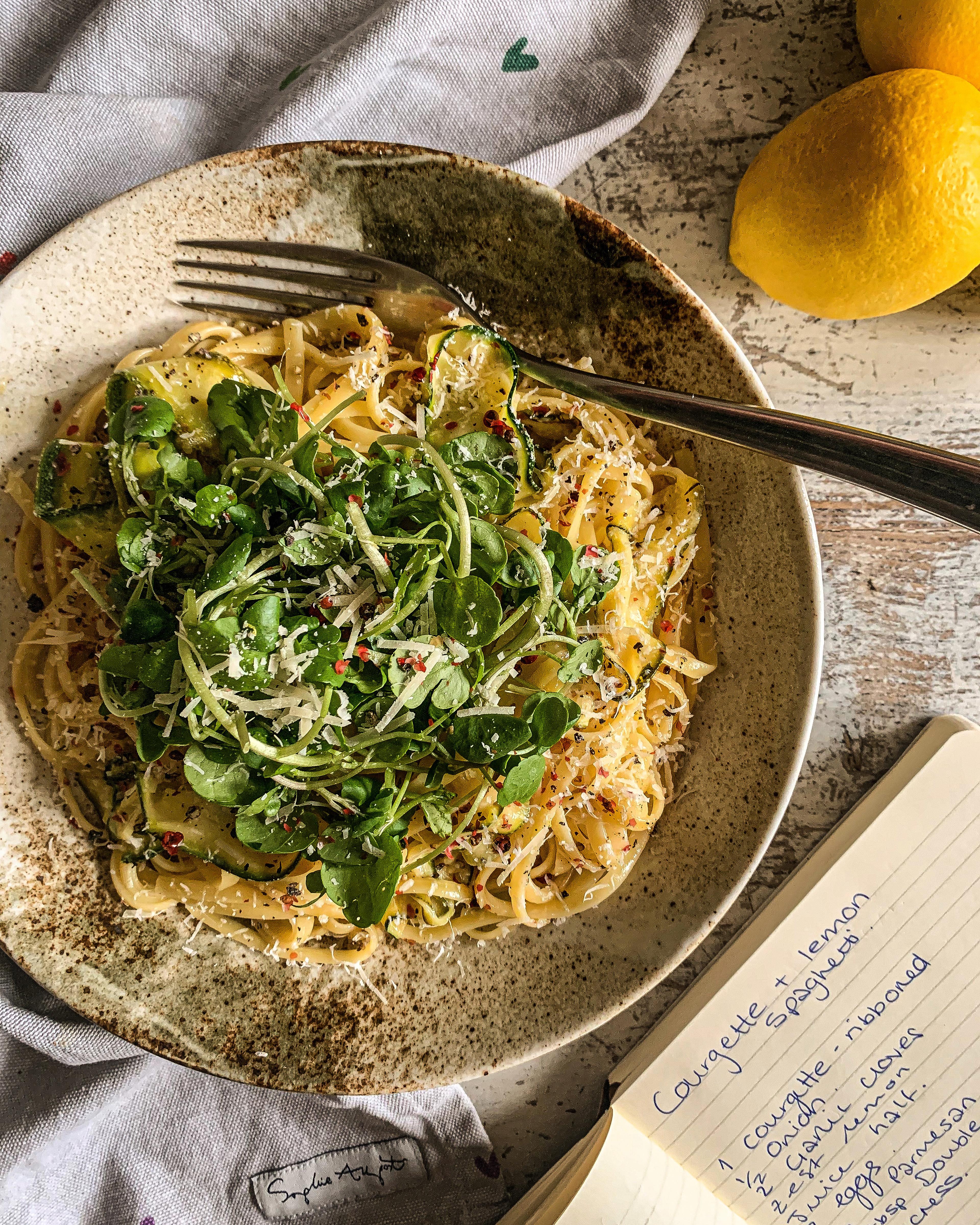 Courgette and Lemon Spaghetti