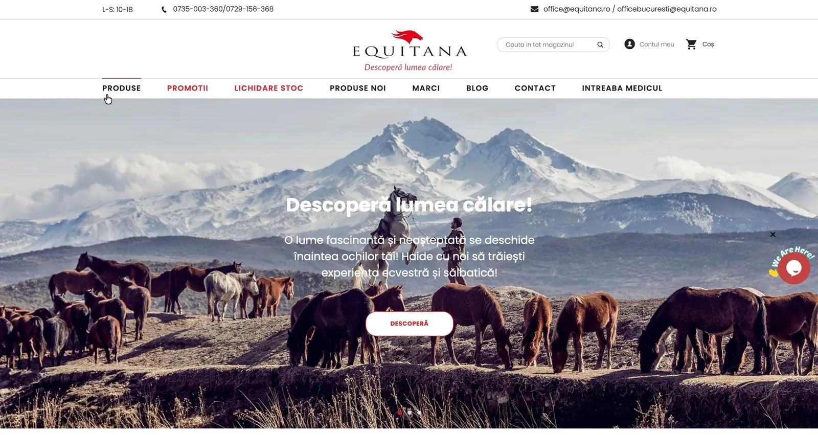 The Equitana home page on Magento 1, on 28 August 2026, from the screen recording.