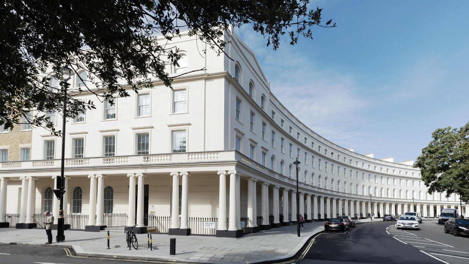 Regent's Crescent view from the Regent's Park side