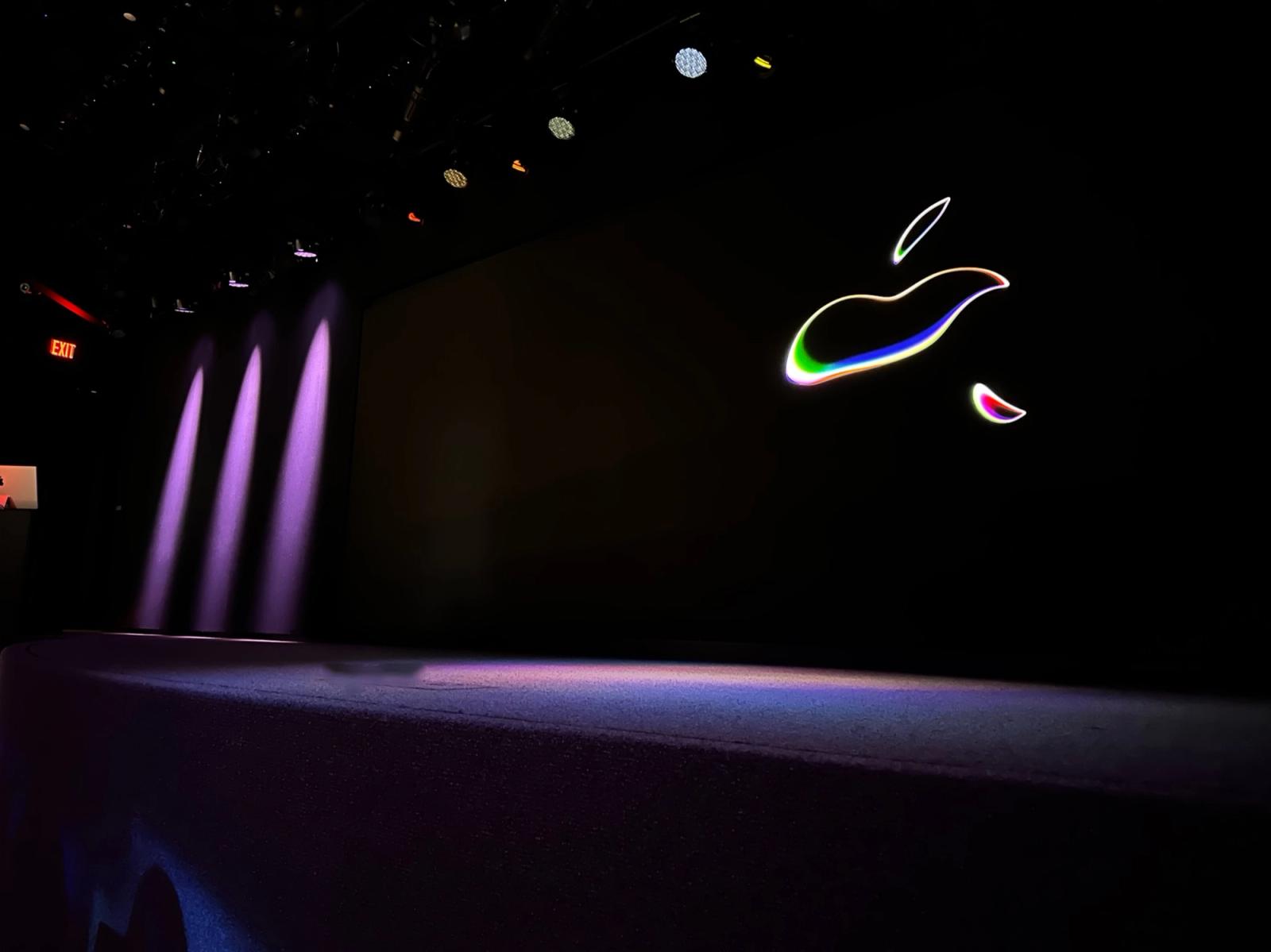 A picture of the stage at WWDC23