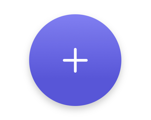 The same indigo plus button, but with far more padding around the plus icon.