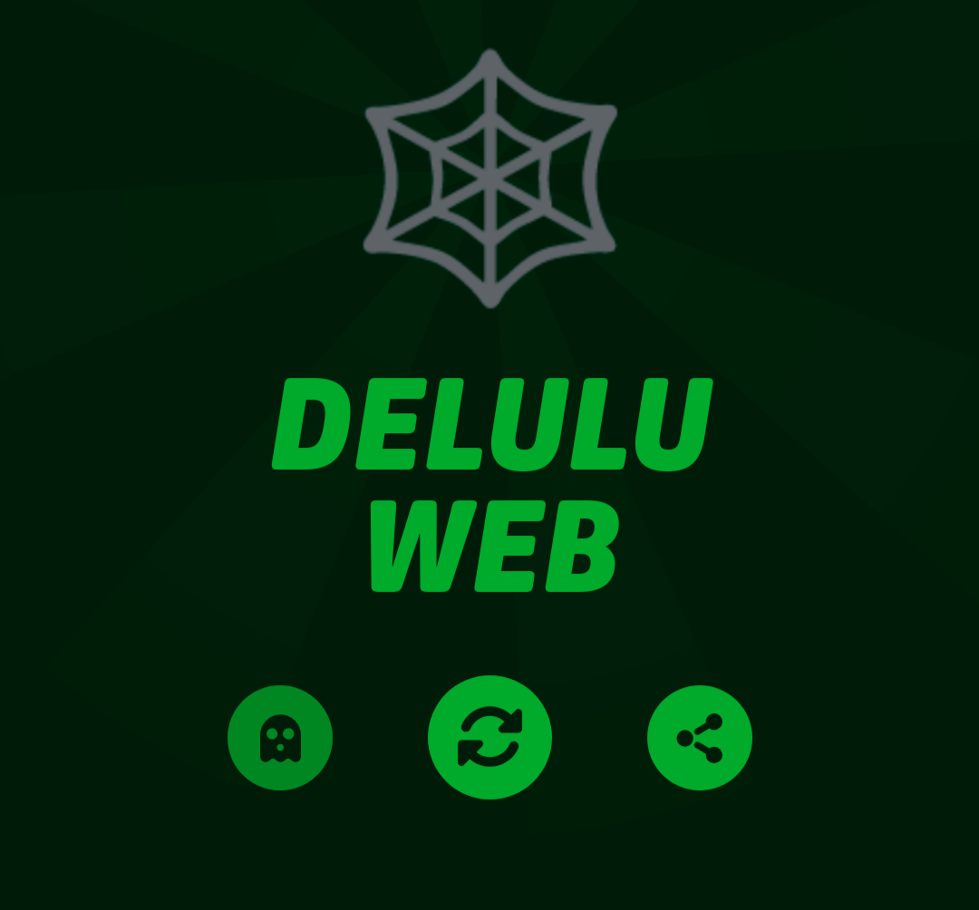Randomly-generated and assigned Transit username Delulu Web with a cobweb emoji as the avatar.