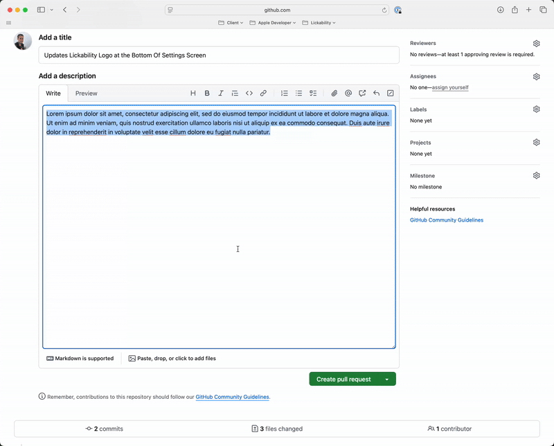 A gif showing an example of how to use our "Wrap In Toggle" Shortcut by selecting some text and running the Shortcut. When run, the Shortcut shows a pop-up that asks you what you'd like the title of the toggle to be. We type in text that says "The boring details..." and the Shortcut puts our selected text into an HTML details tag with our title as the summary.