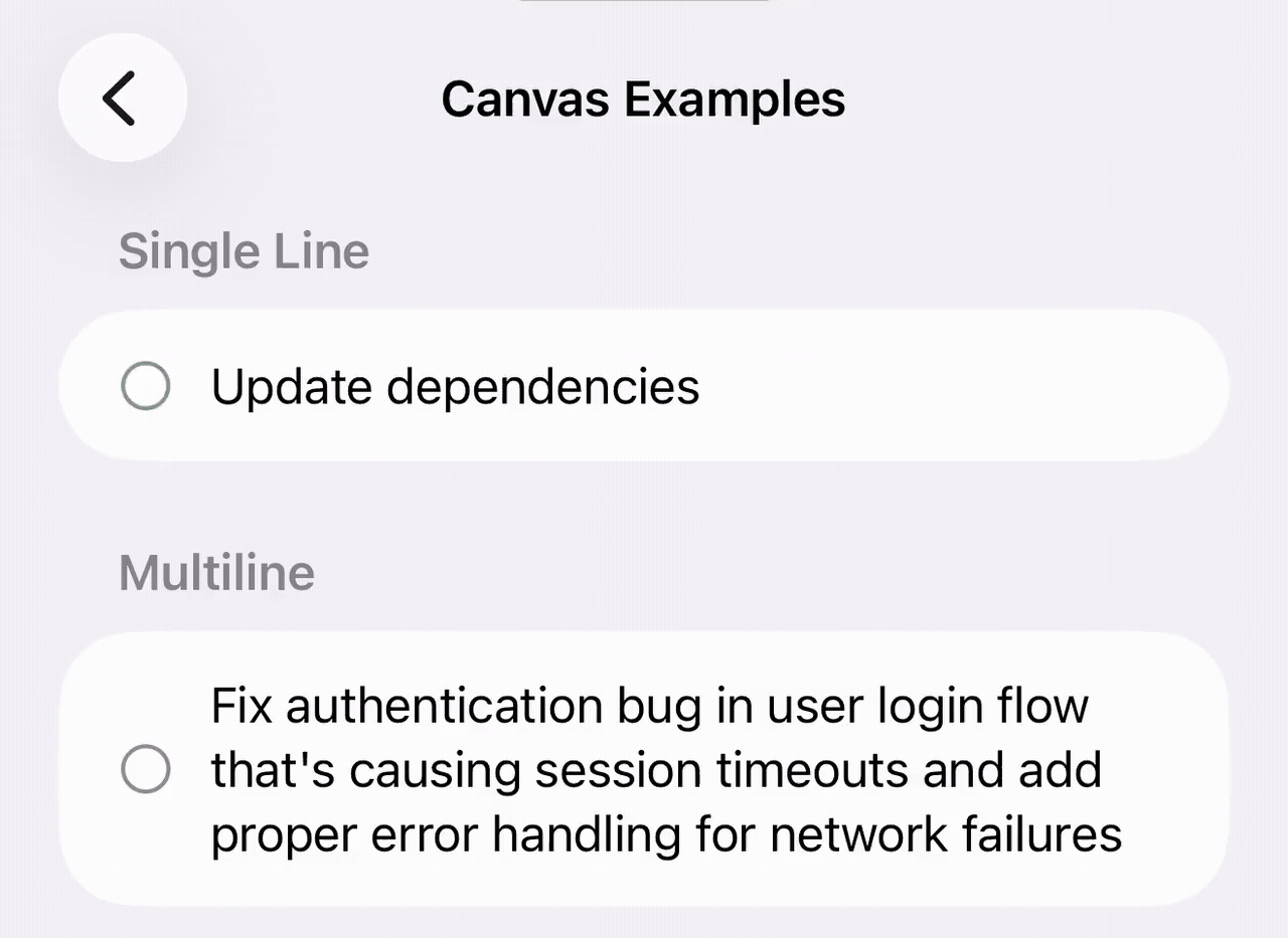 Canvas view overlay presented problems with animation and, still, multi-line text.