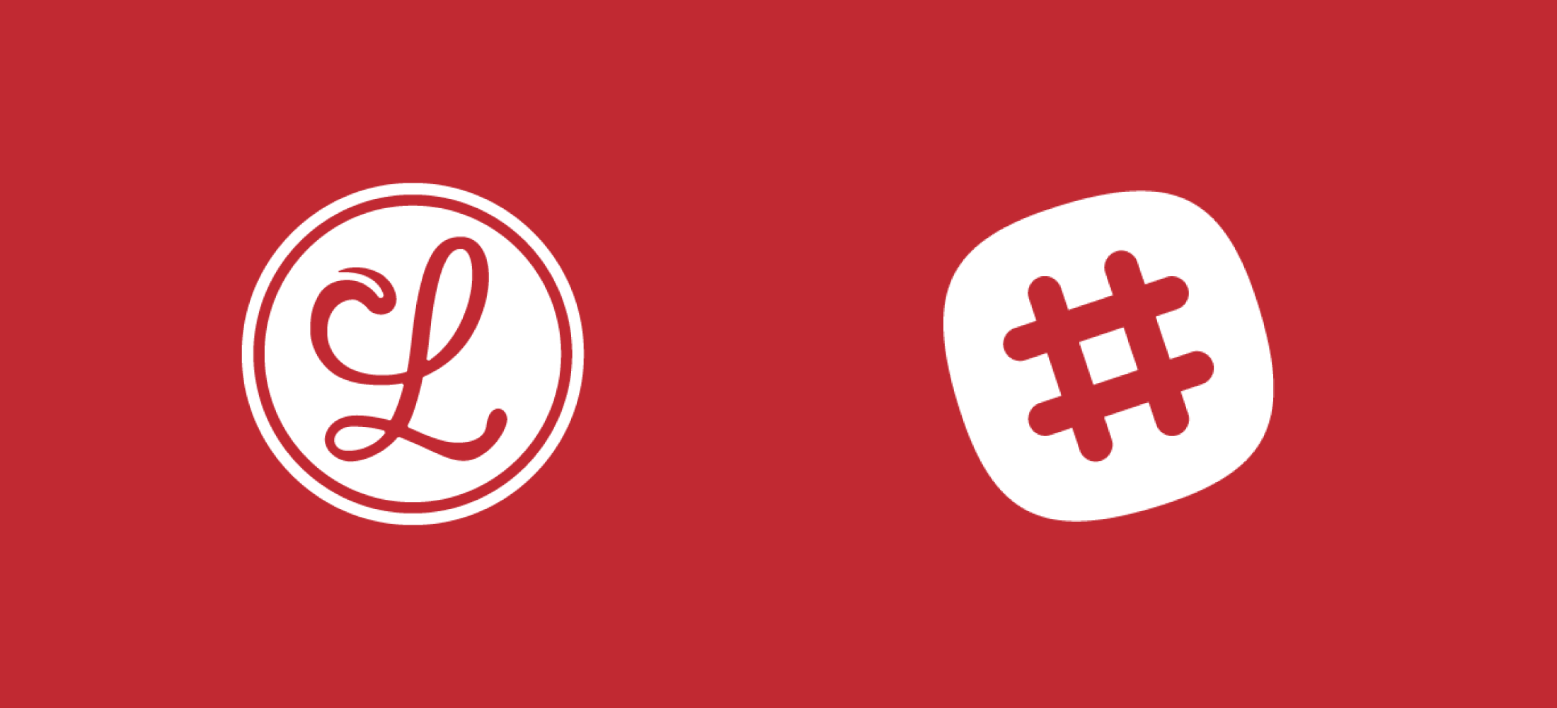 The Lickability and Slack logos on a red background.