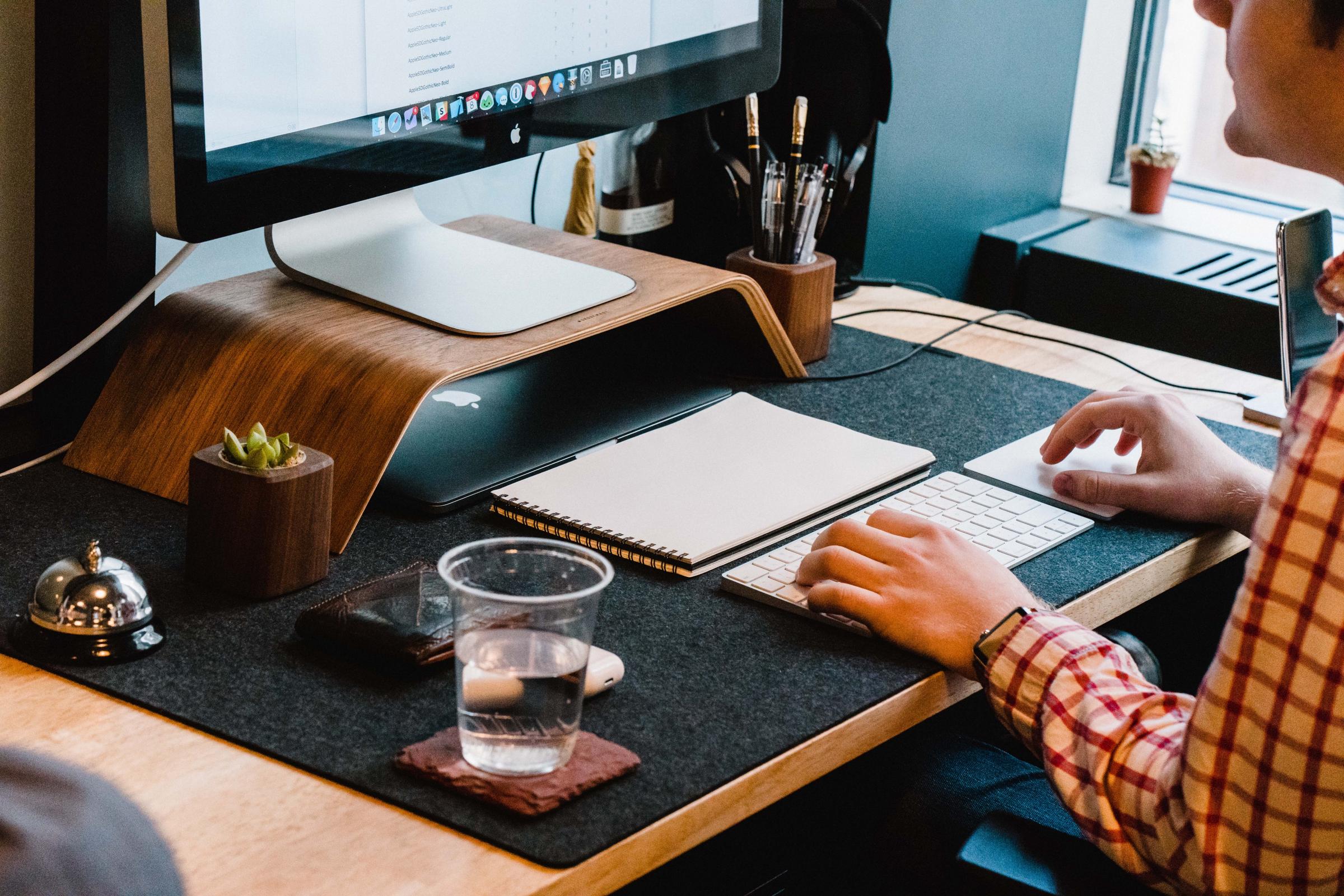 A photo of Matt's desk.