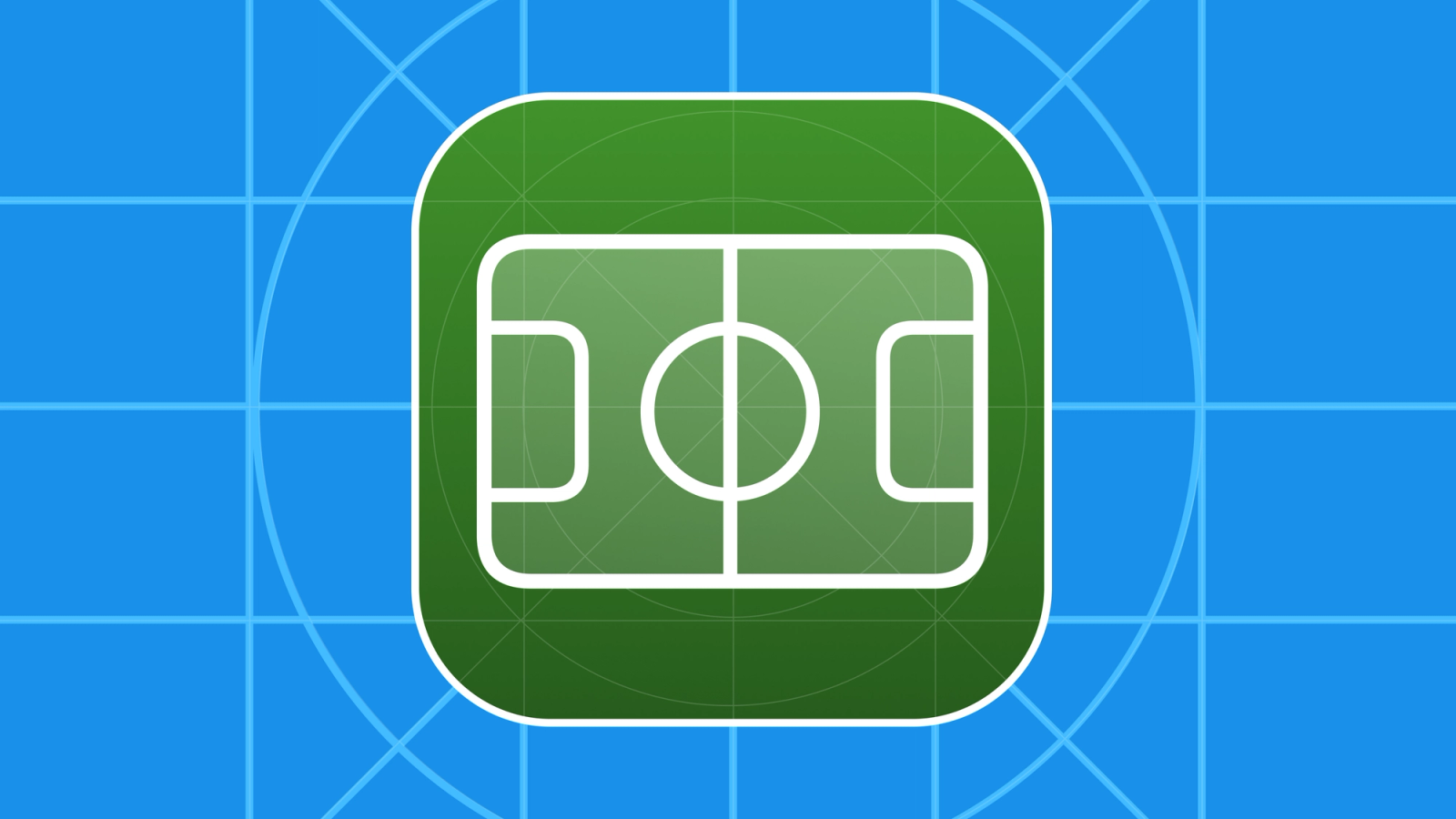 The Apple Sports app icon on a TestFlight-esque blue gridded background