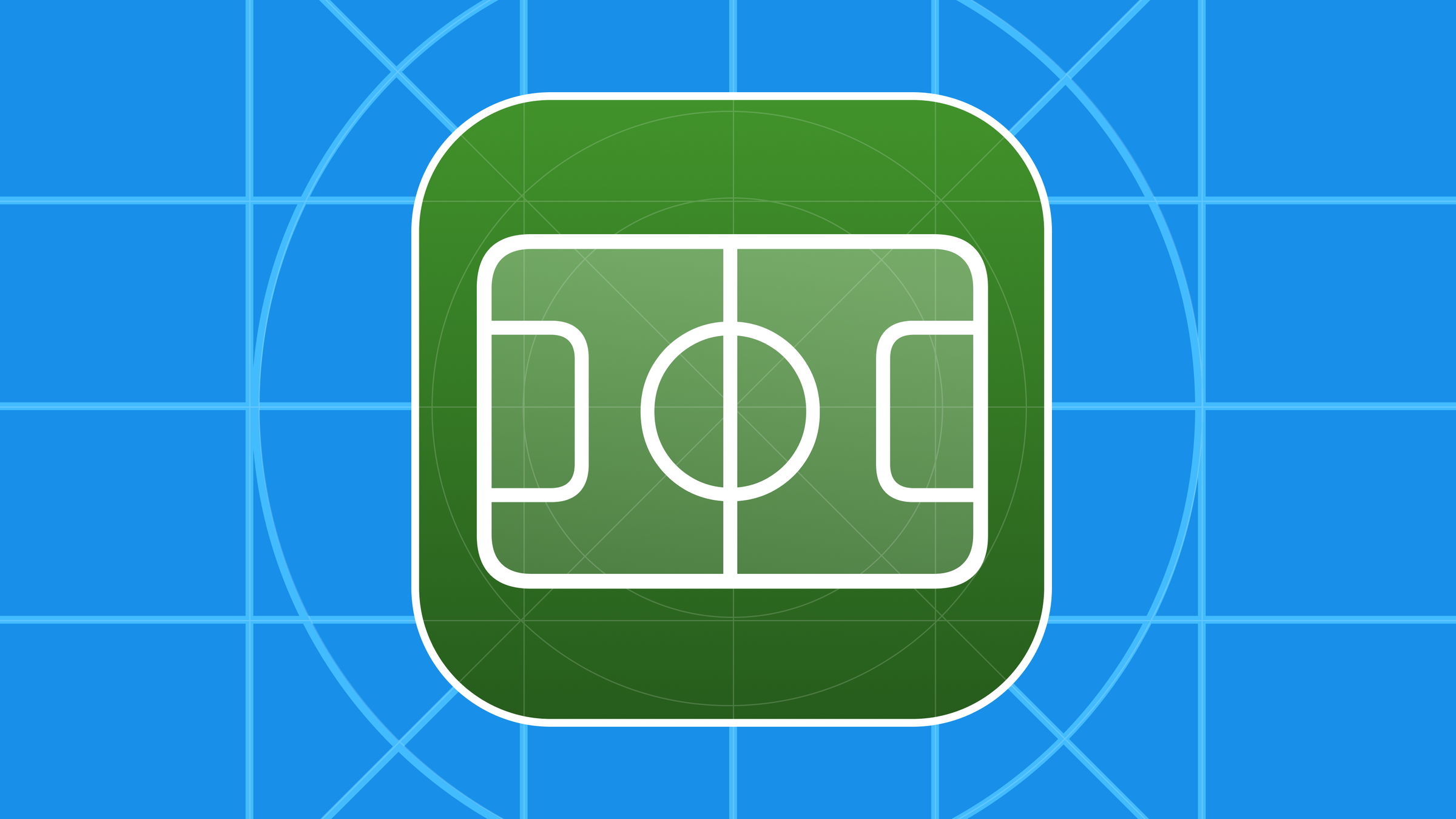 The Apple Sports app icon on a TestFlight-esque blue gridded background