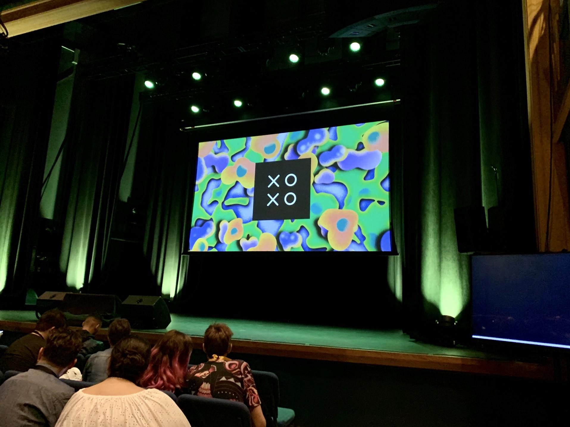 The stage at the XOXO conference.