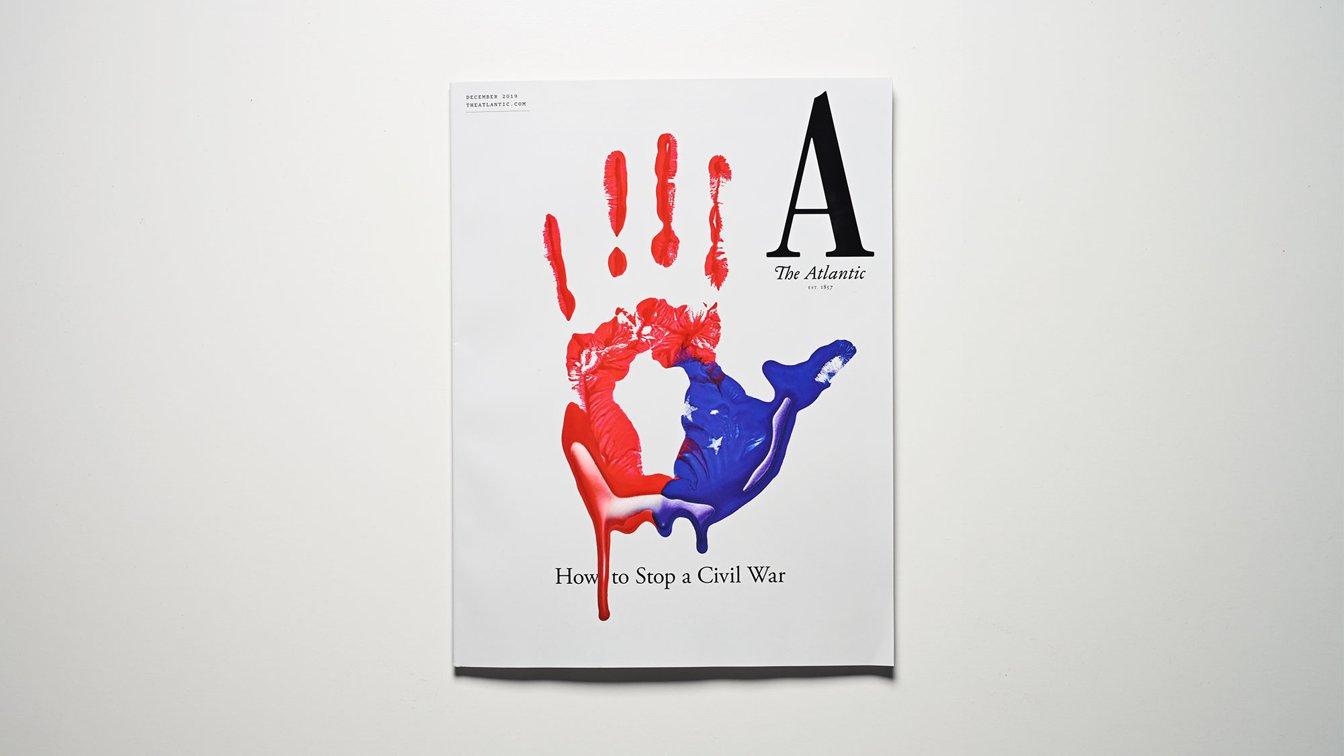 The Atlantic magazine with the text "How to stop a civil war."