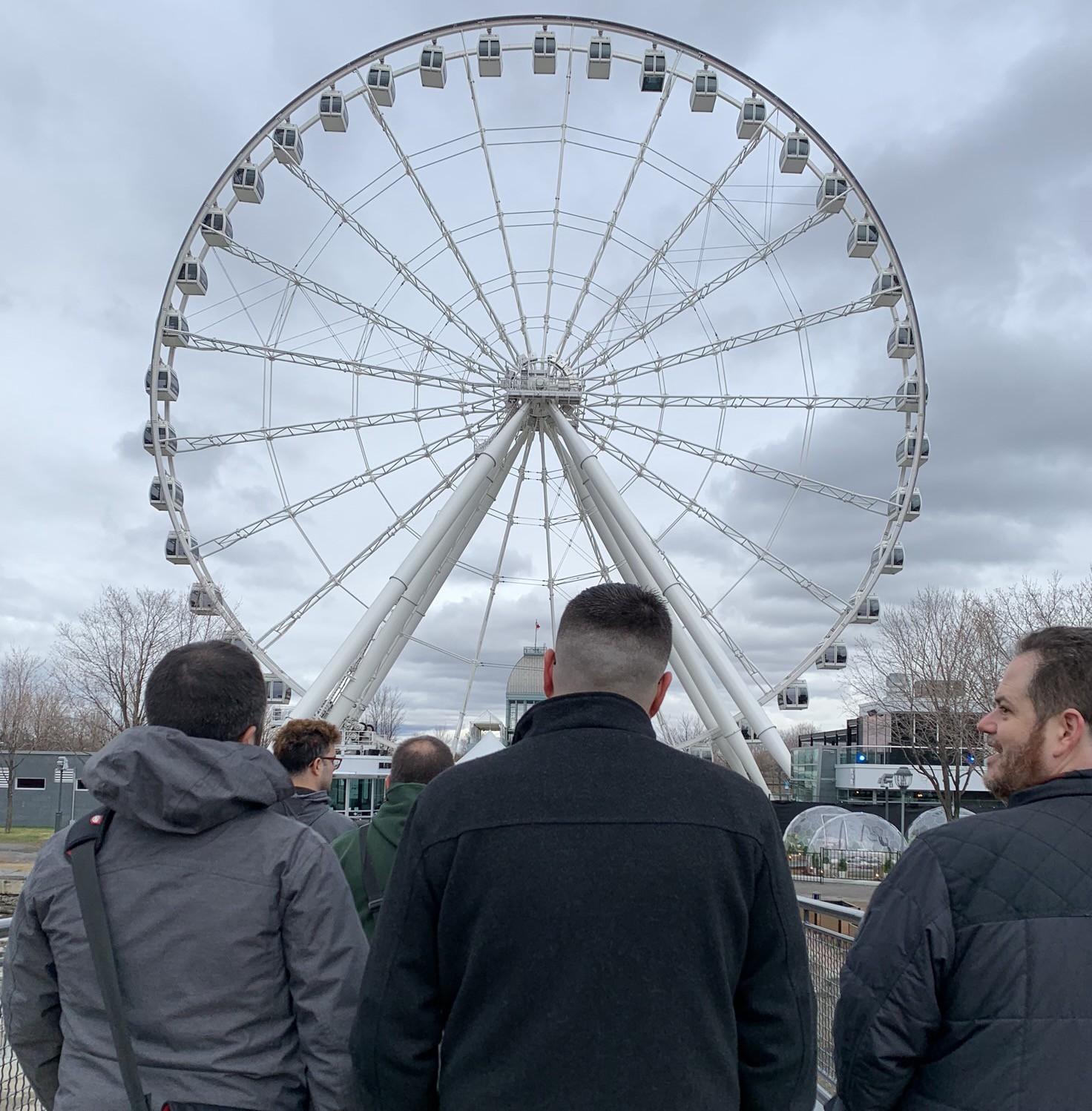 Attendees of NSNorth lining up for La Grande Roue de Montréal